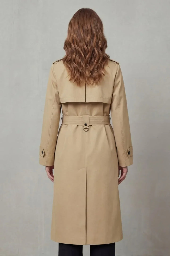 Manteau Croisé à Ceinture