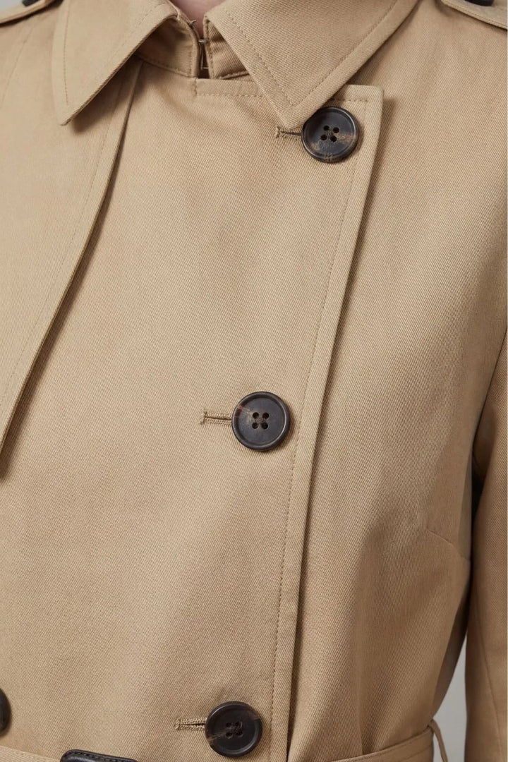 Manteau Croisé à Ceinture