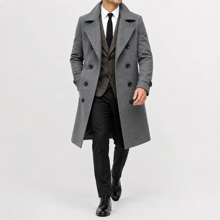 Manteau Croisé Classique Homme