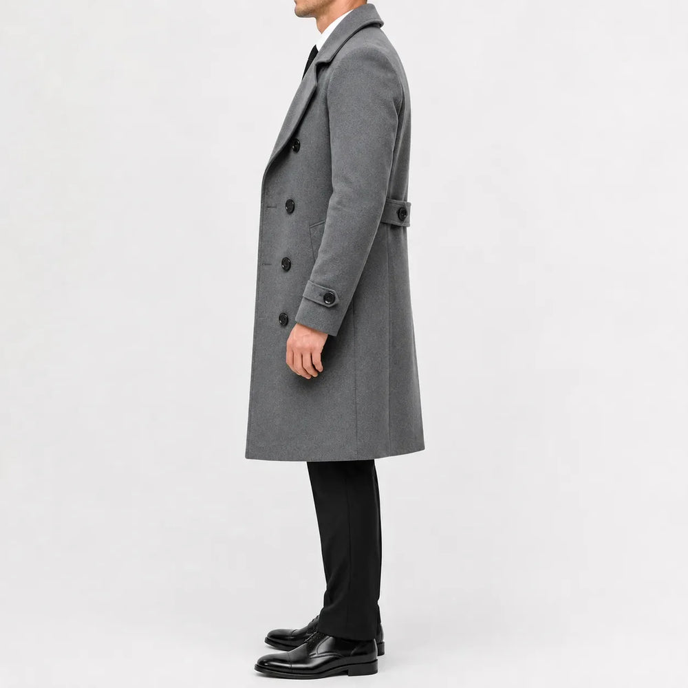 Manteau Croisé Classique Homme