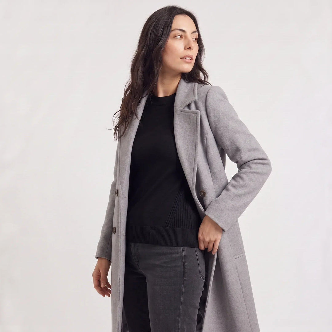 Manteau croisé coupe tailleur