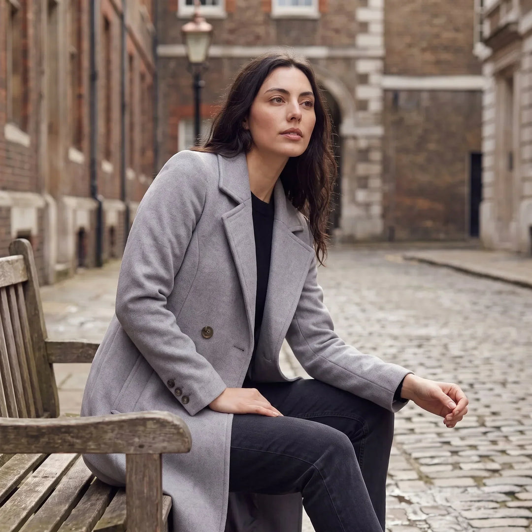 Manteau croisé coupe tailleur
