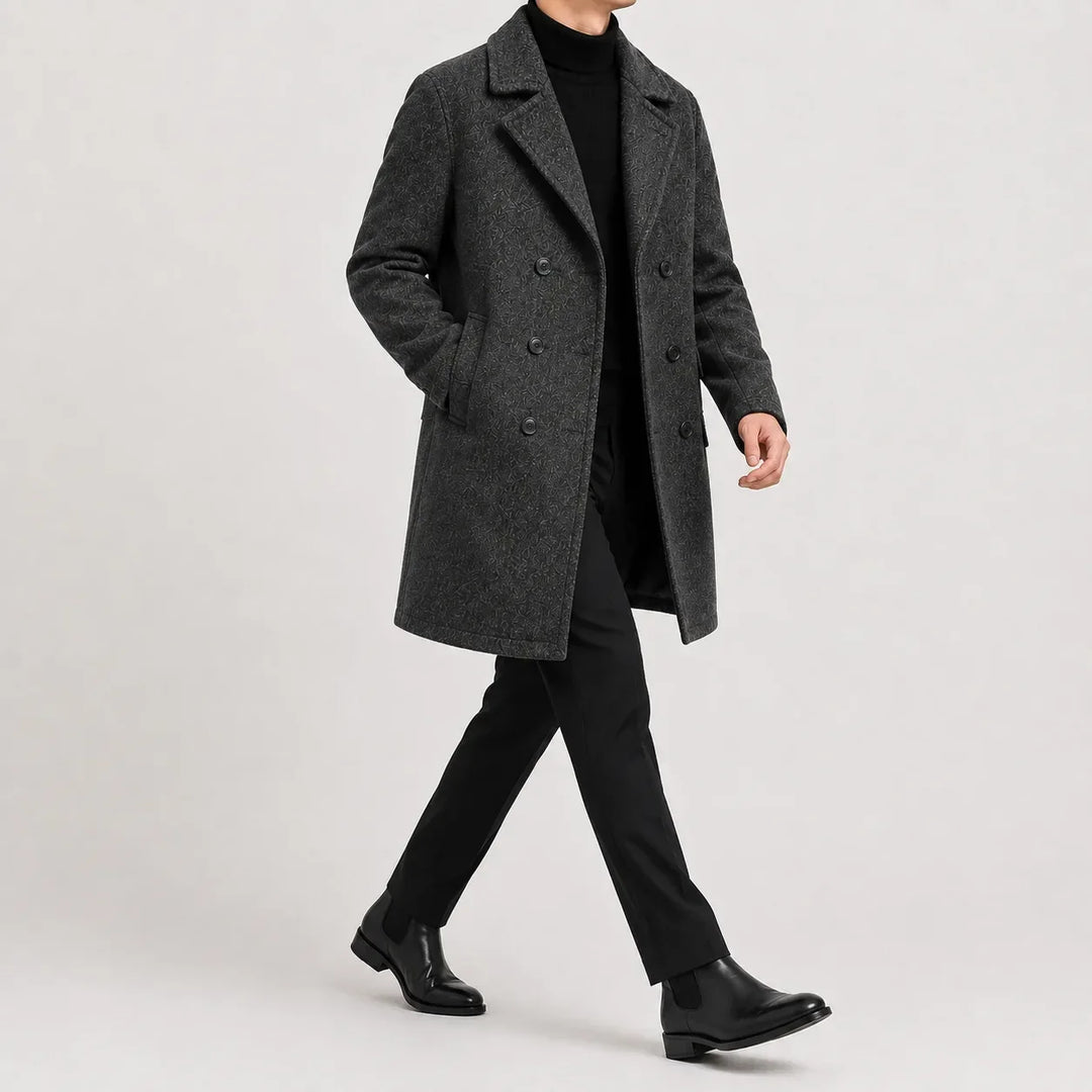 Manteau Croisé Mi-long Élégant