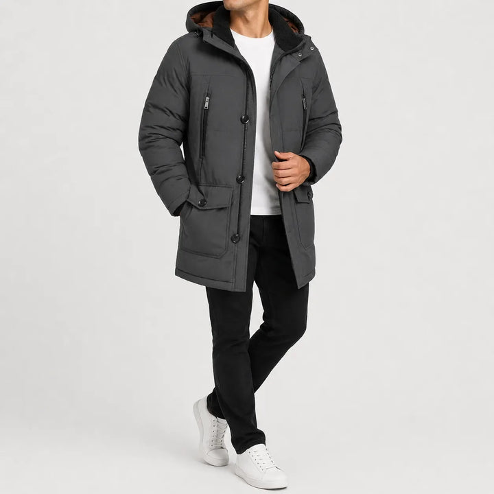 Manteau d'Hiver Homme à Capuche