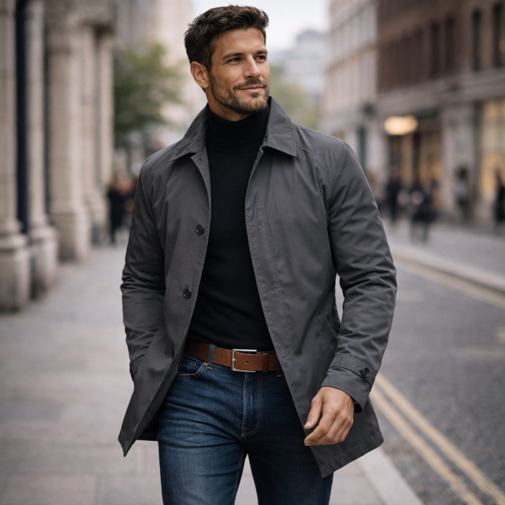 Manteau Homme Coupe Droite