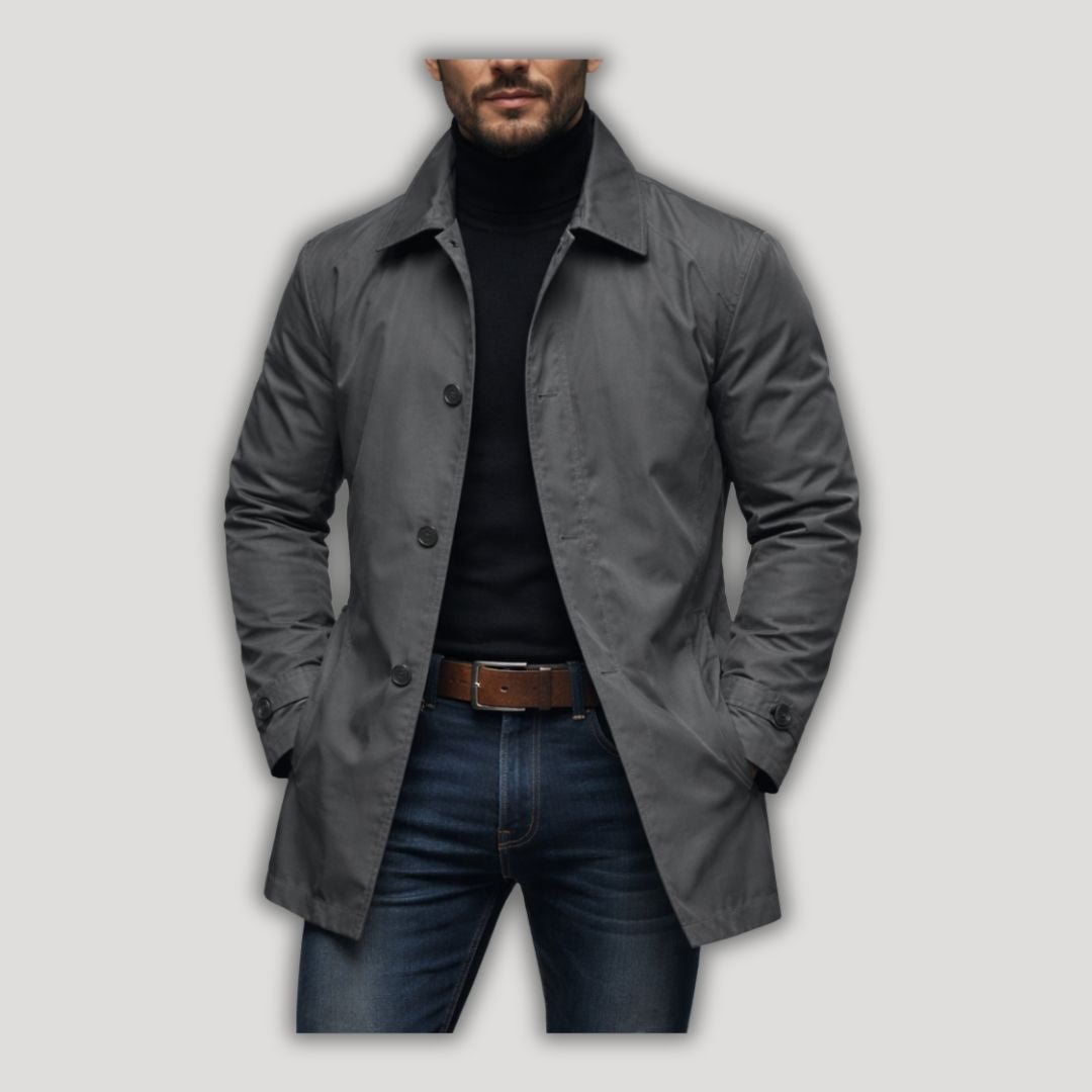 Manteau Homme Coupe Droite – Gris