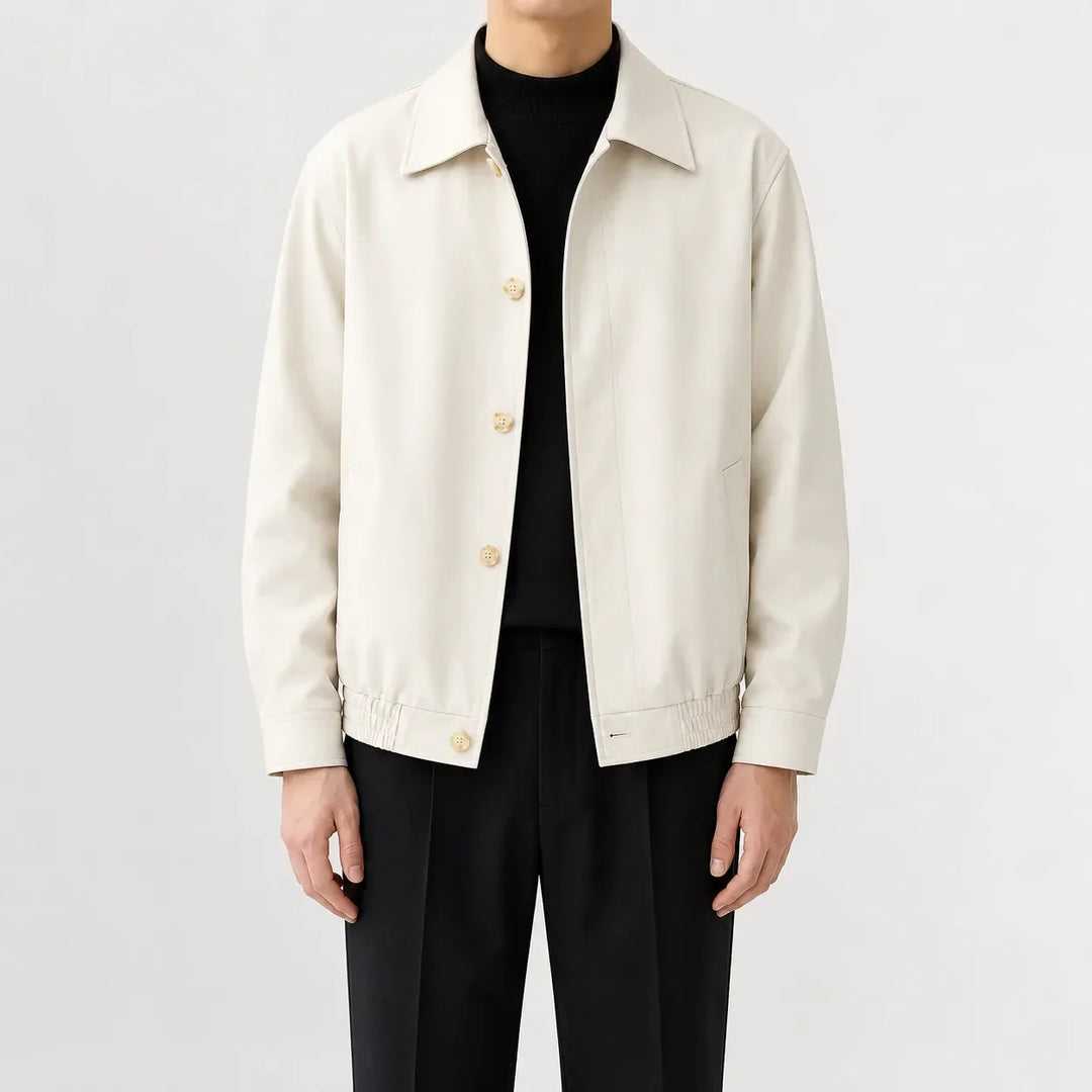 Manteau Homme Court et Léger – Crème