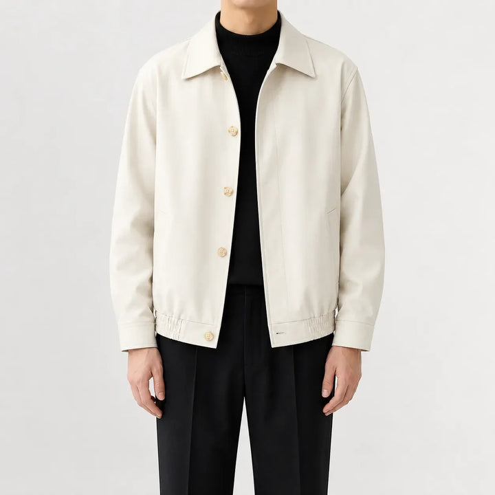 Manteau Homme Court et Léger – Crème
