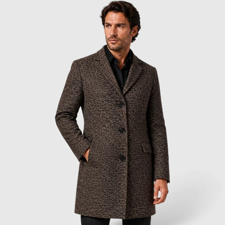 Manteau Homme Élégant Ajusté – Marron