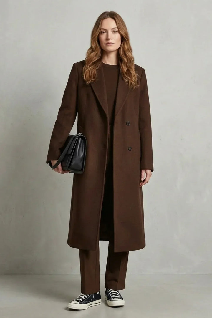 Manteau Long Coupe Droite