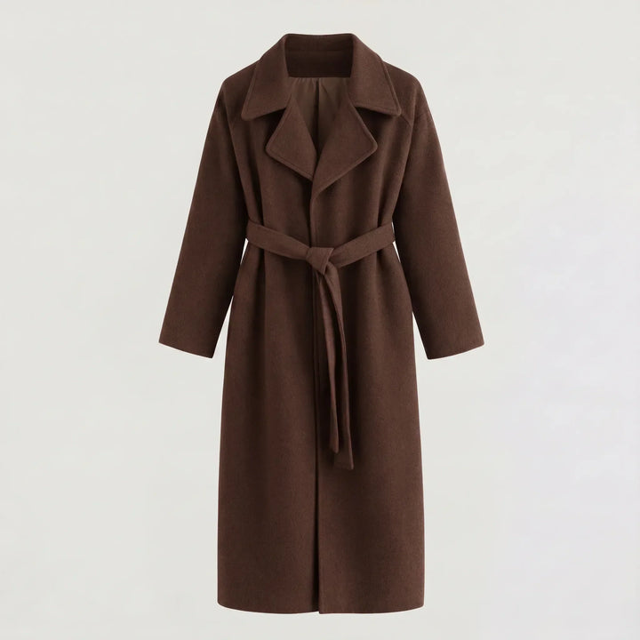 Manteau long élégant à nouer