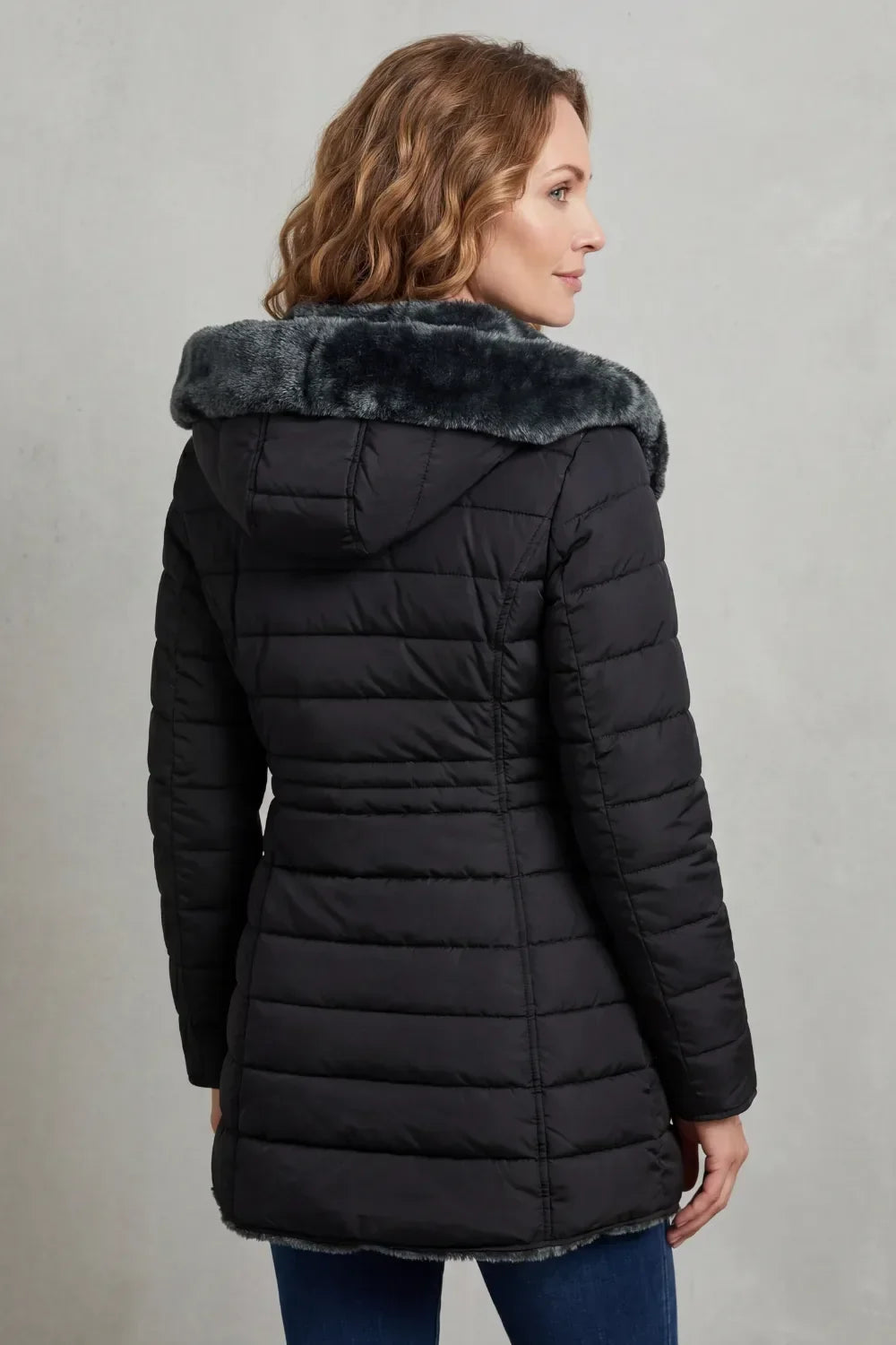 Manteau Matelassé à Capuche Douce