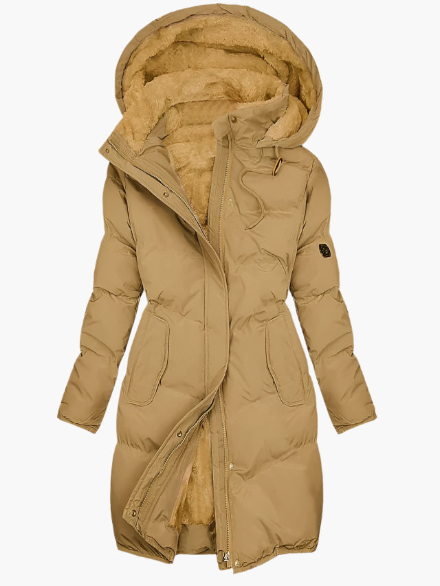 Manteau Parka d'Hiver Doublé – Jaune