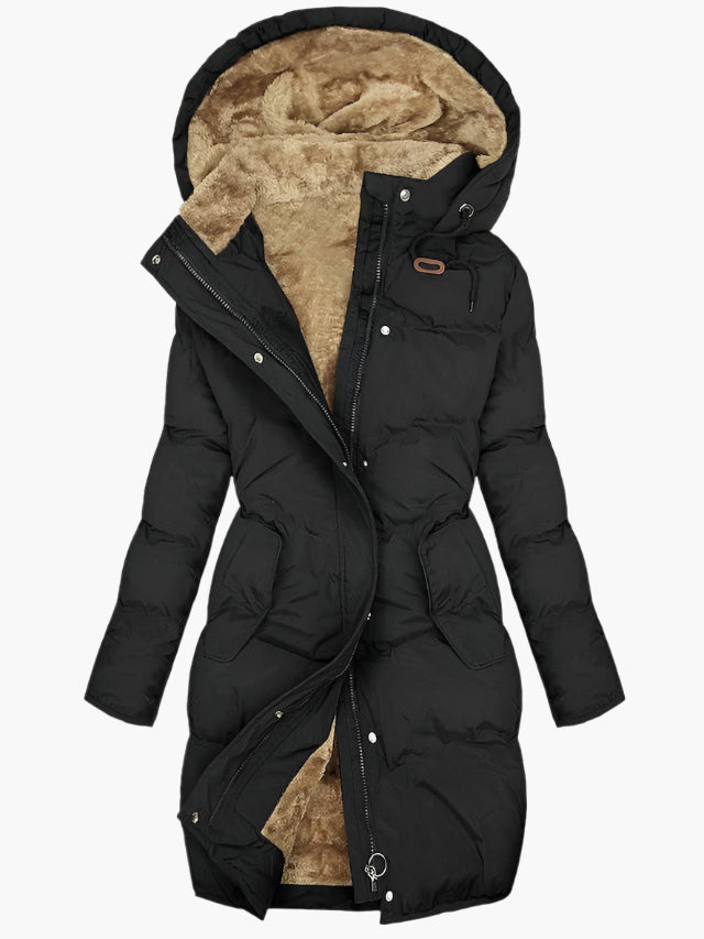 Manteau Parka d'Hiver Doublé – Noir