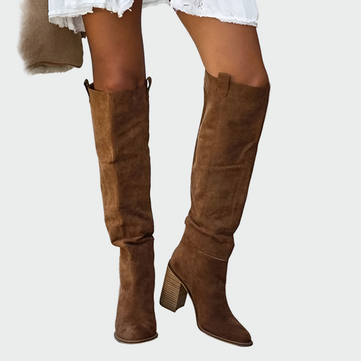 Bottes Western à Talon Bloc – Marron