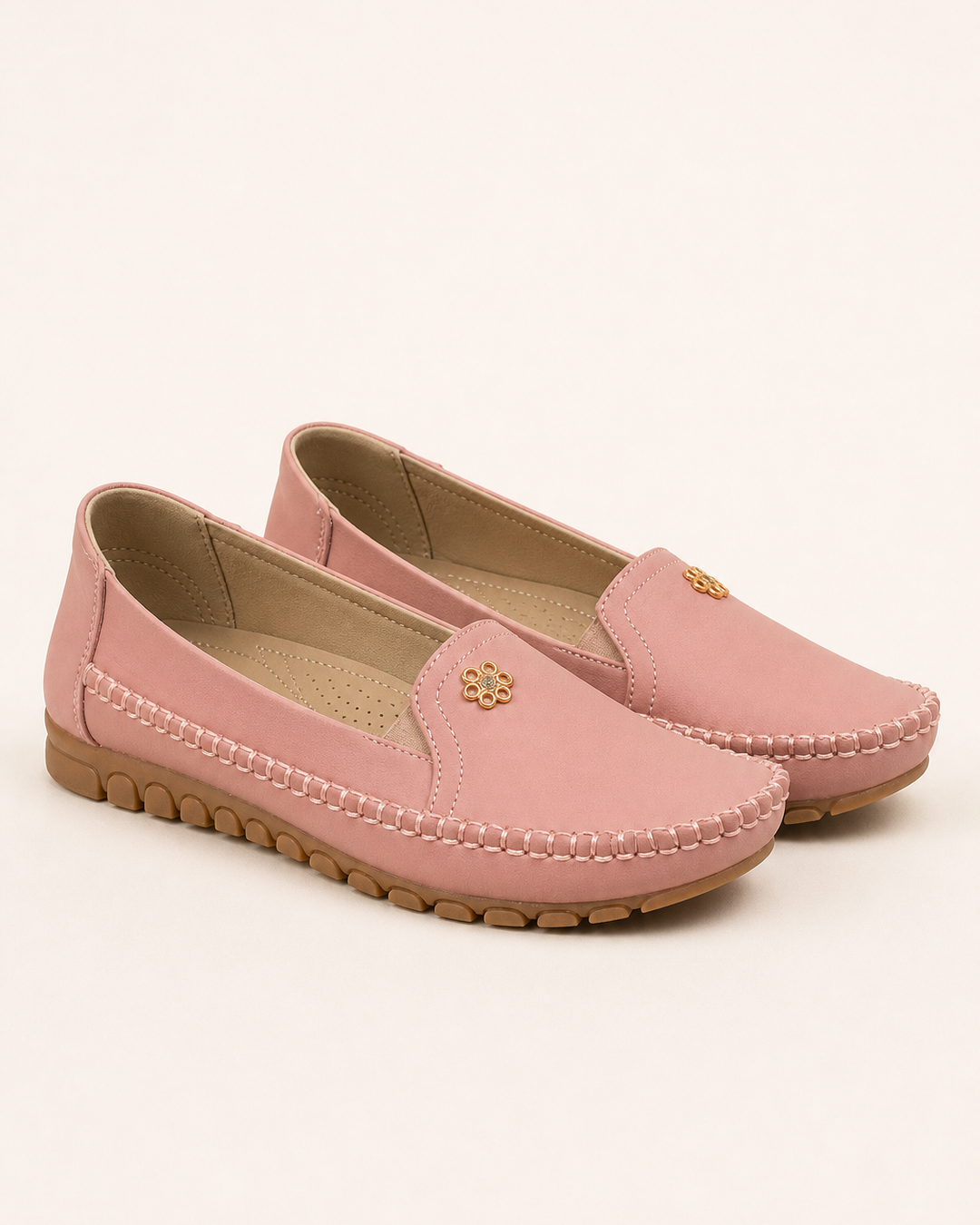 Mocassins Plats et Souples – Rose