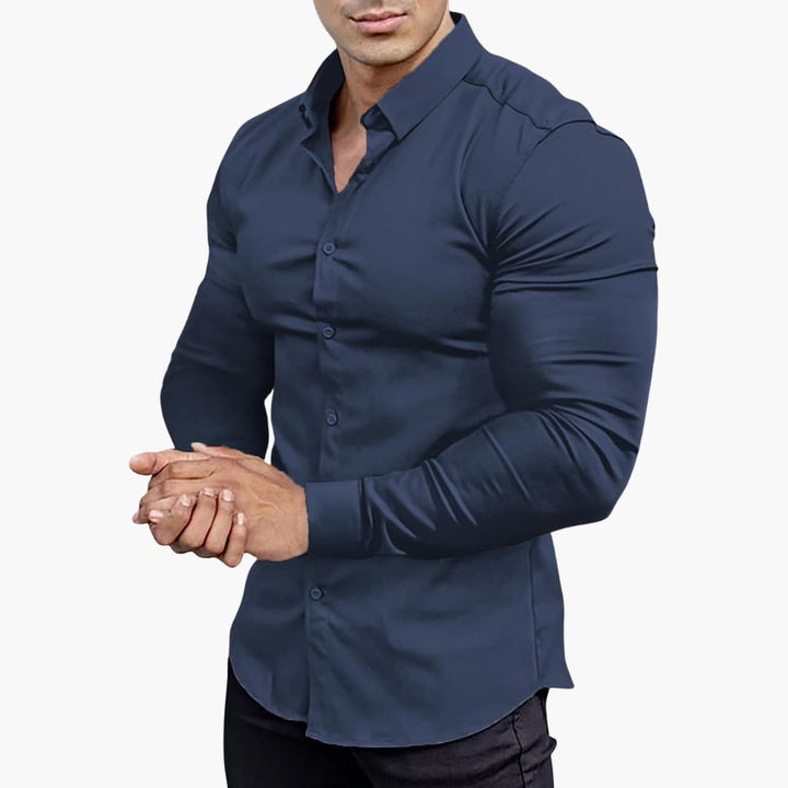 Chemise Homme Coupe Cintrée – Bleu Foncé