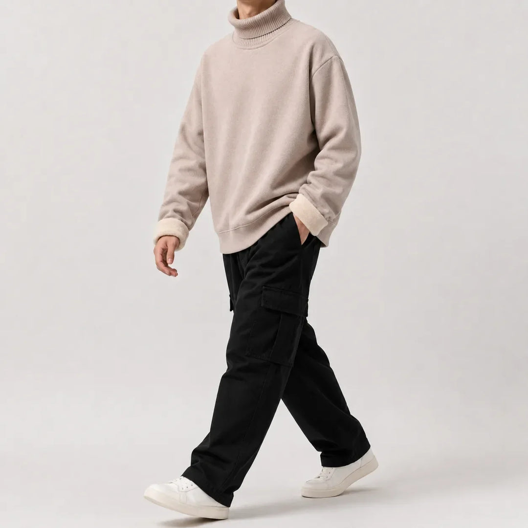 Pull Homme Chaud à Col Roulé