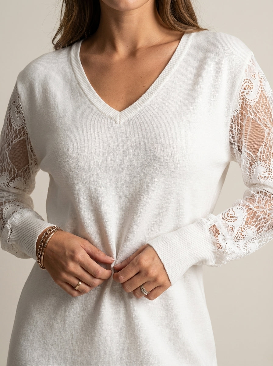 Robe Élégante Manches Ornées