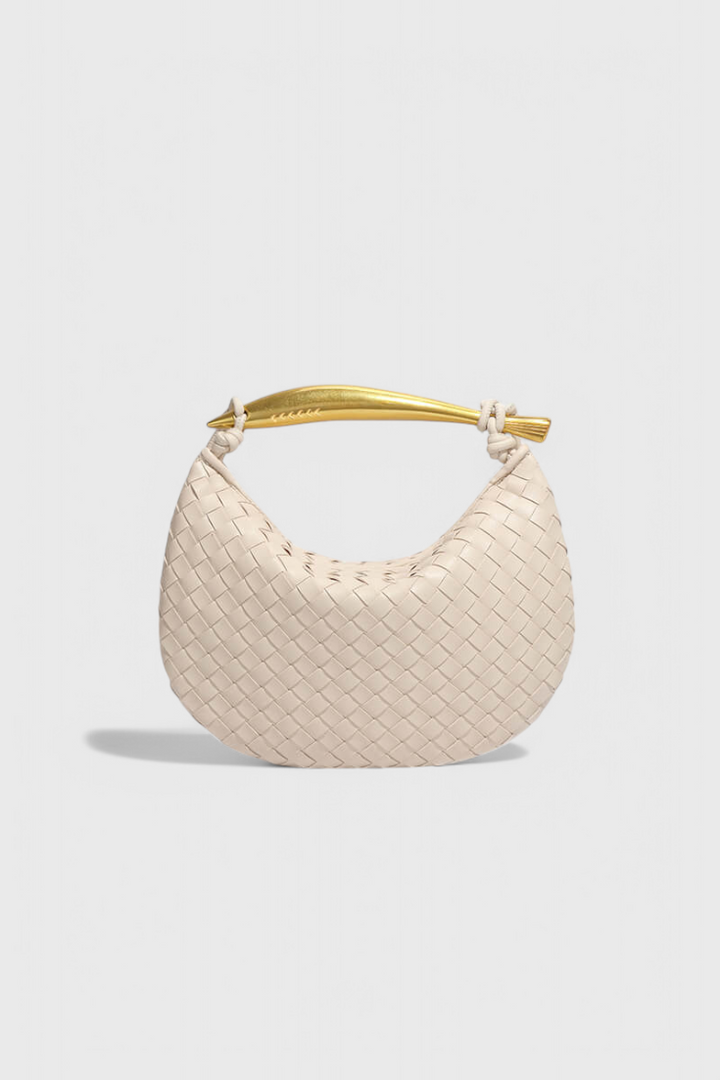 Sac Tressé à Anse Sculpturale – Crème
