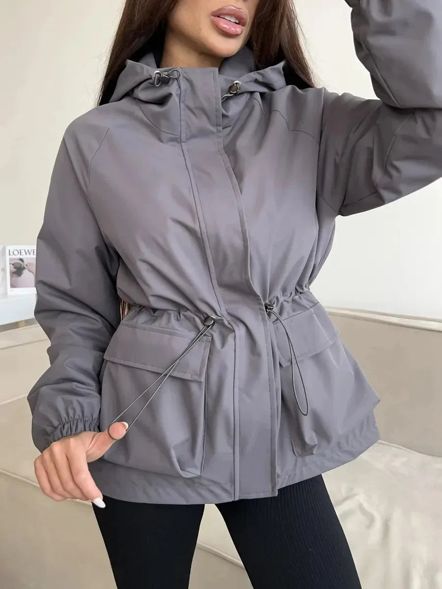 Veste Urbaine à Taille Ajustable – Gris