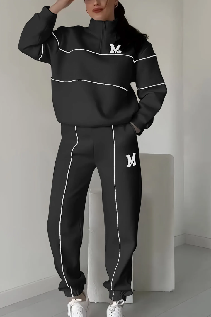 Ensemble Sportif Col Zippé – Noir