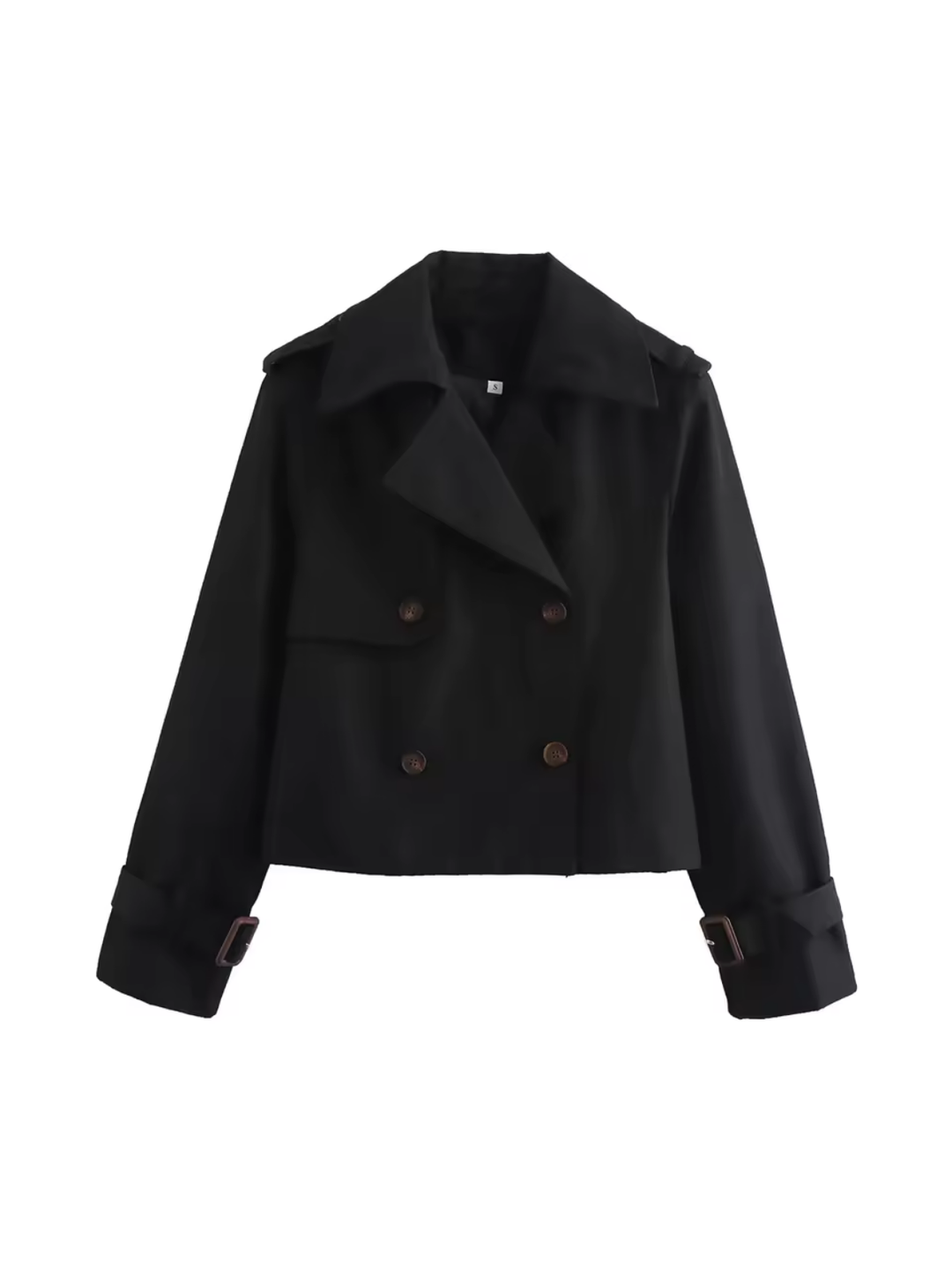 Manteau Court Esprit Trench – Noir