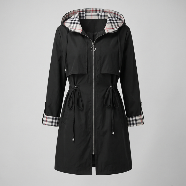 Veste à Capuche Taille Ajustable – Noir
