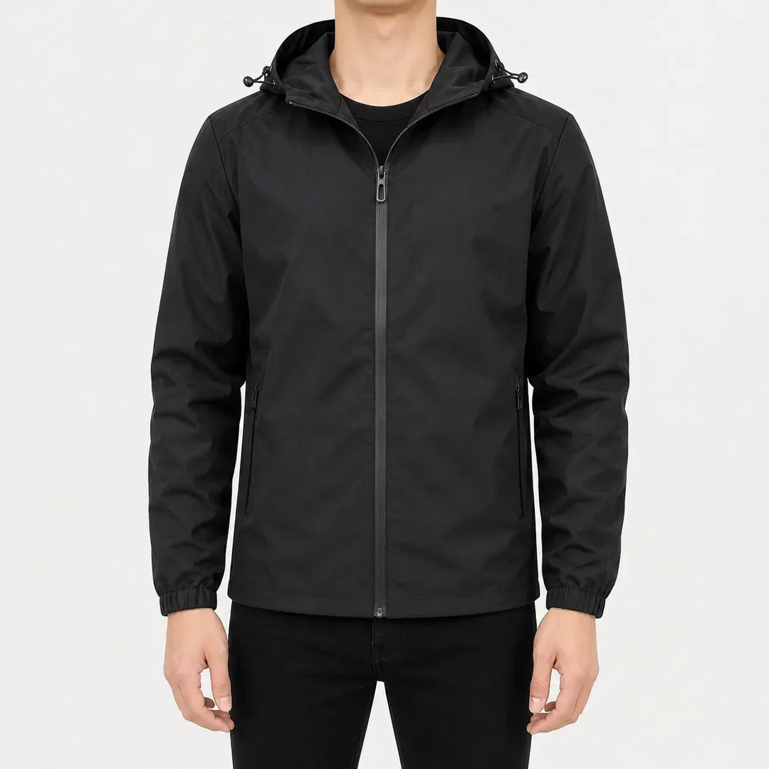 Veste Essentielle Zippée à Capuche – Noir