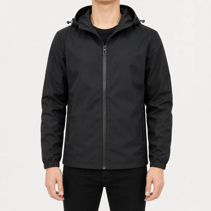 Veste Essentielle Zippée à Capuche – Noir