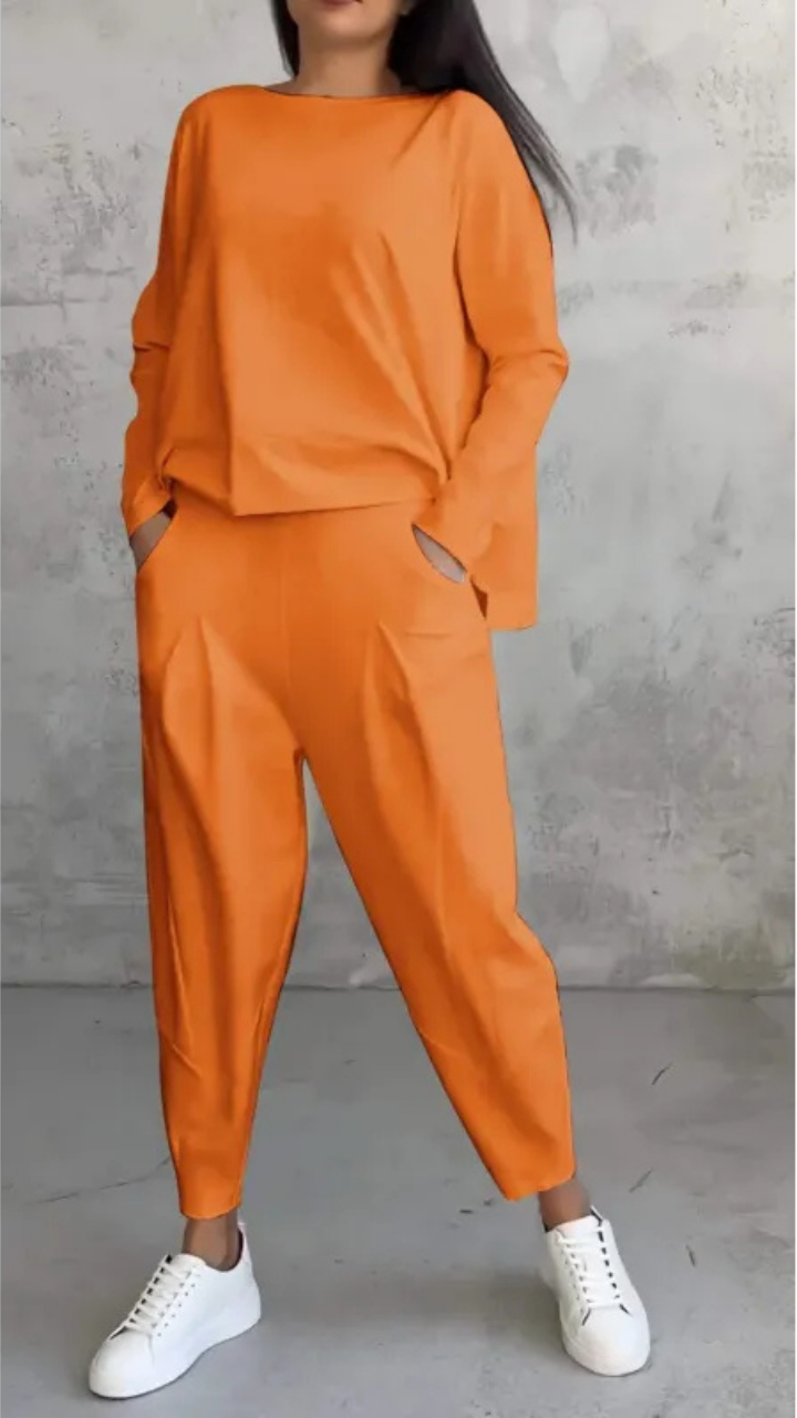 Ensemble Coordonné Coupe Ample – Orange