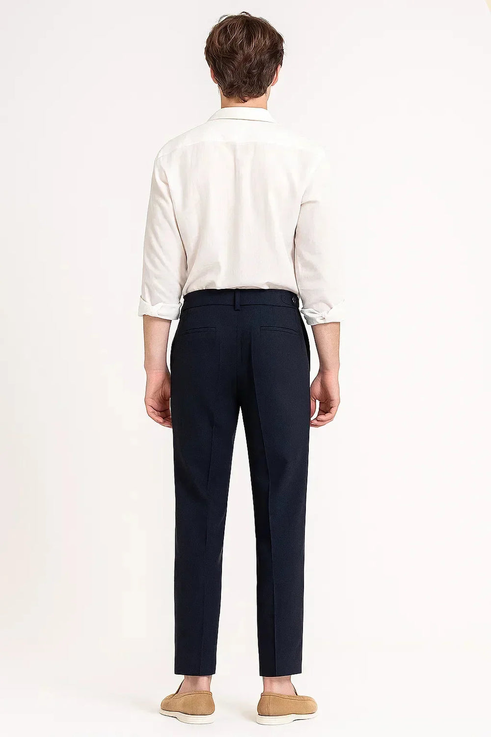 Pantalon Homme Élégant à Pinces