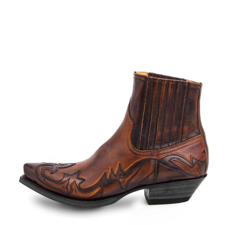 Bottines Chelsea Style Cowboy – Marron