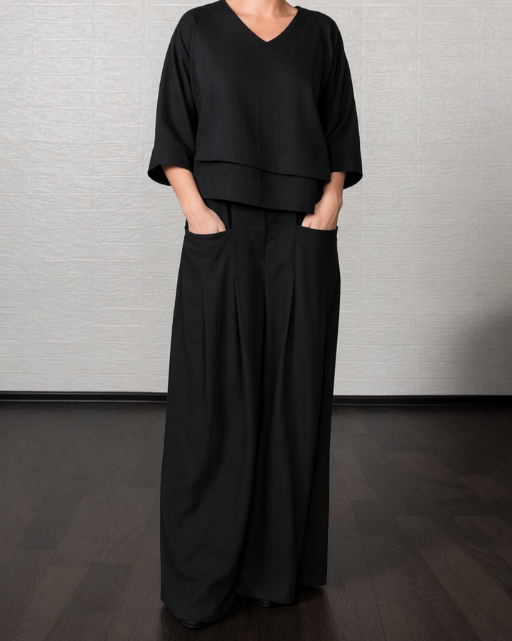 Ensemble Deux Pièces Minimaliste – Noir