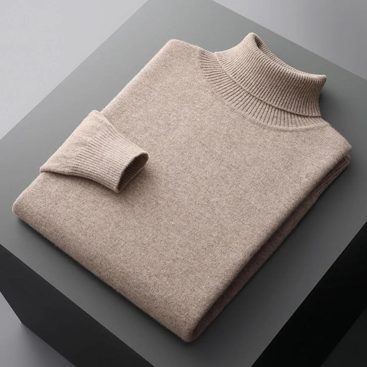 Pull Homme Col Roulé Classique – Camel