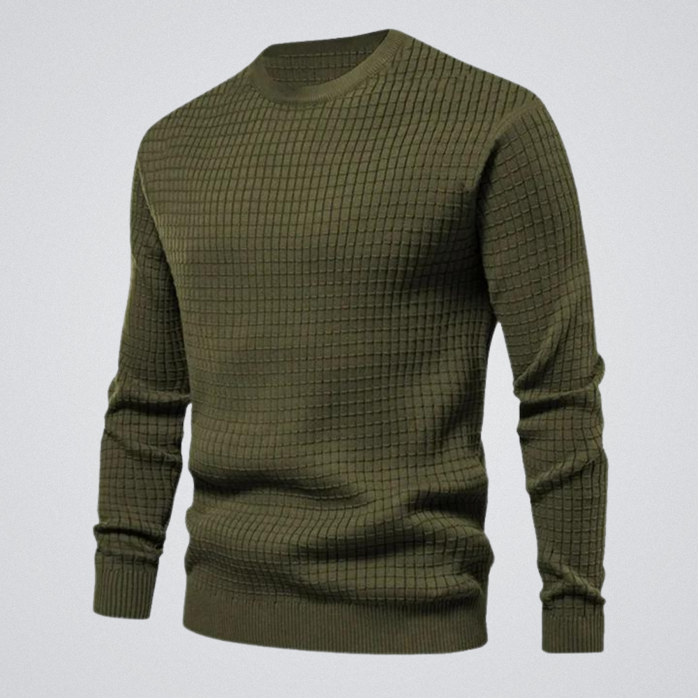 Pull Homme Essentiel Texturé – Vert