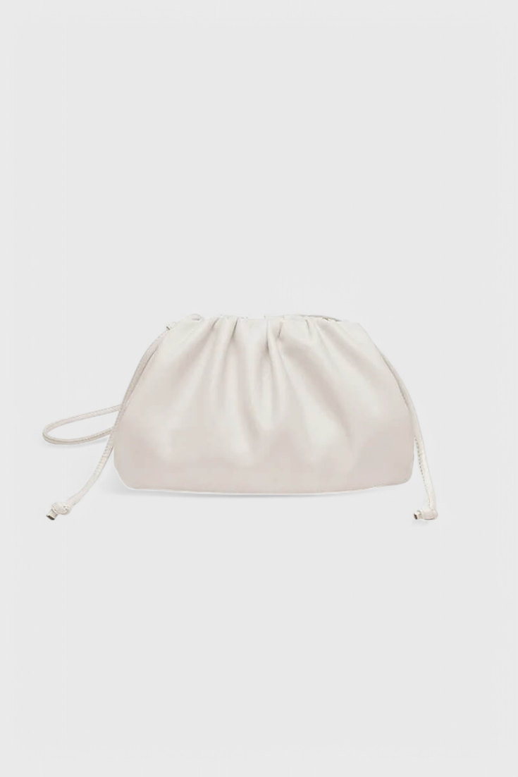 Sac Bourse Froncé Élégant – Blanc