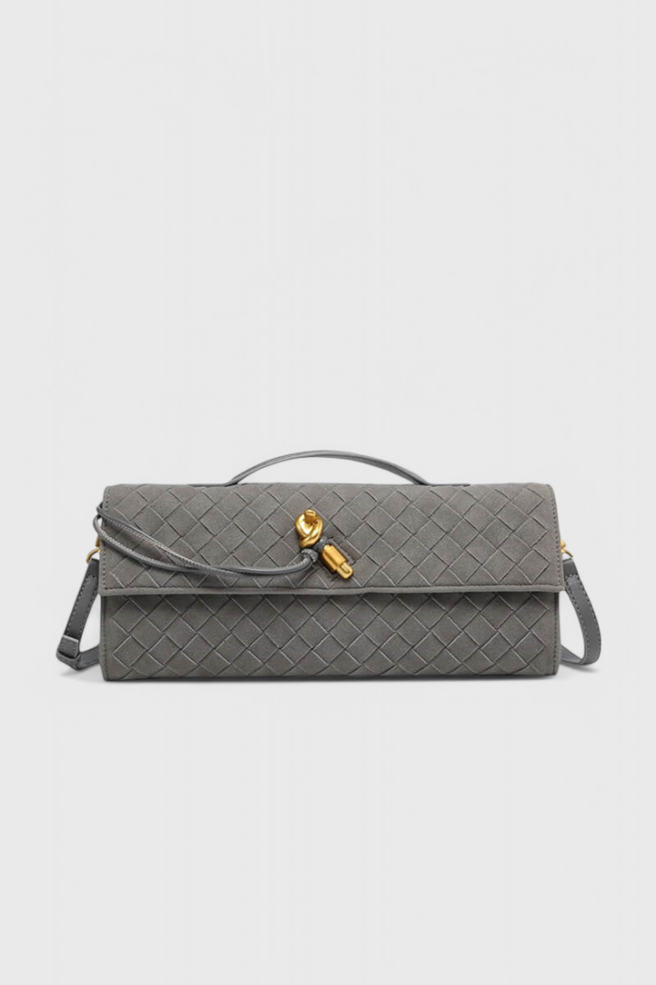 Sac Élégant à Fermoir Nœud – Gris