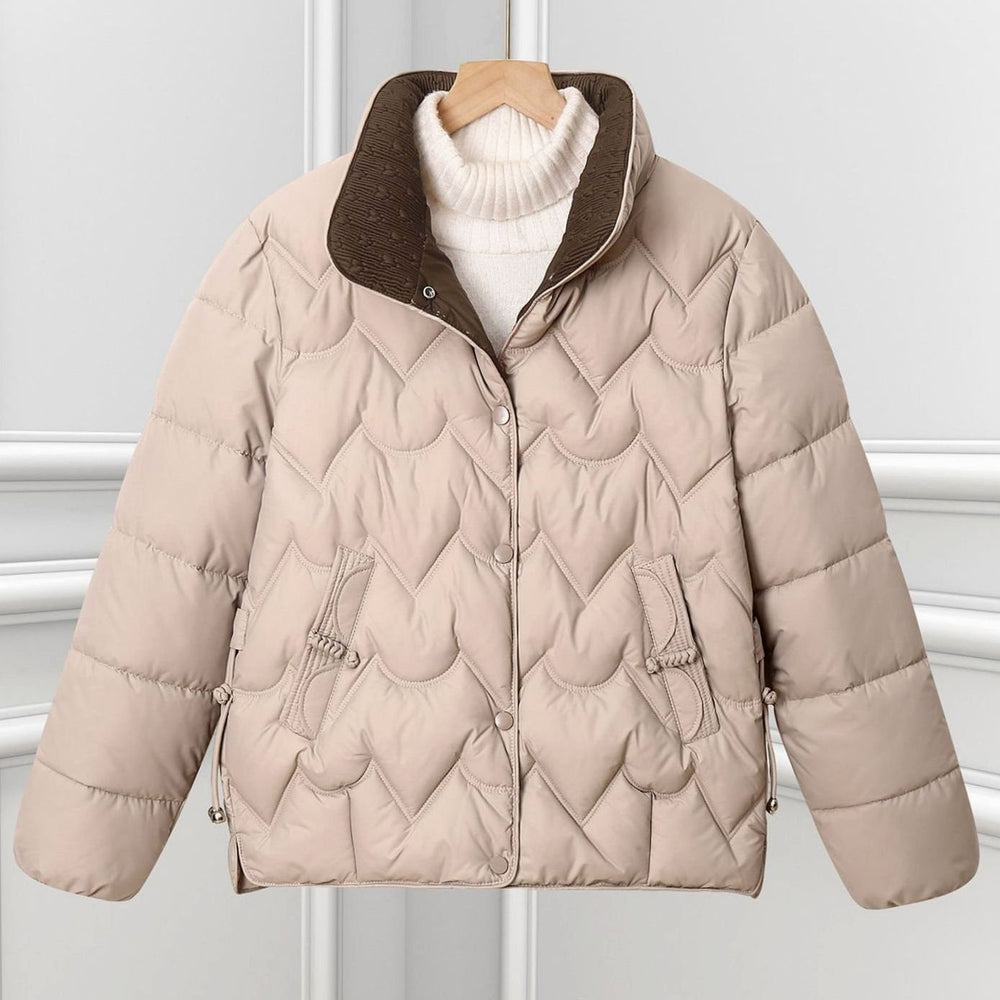 Veste Matelassée Festonnée – Kaki