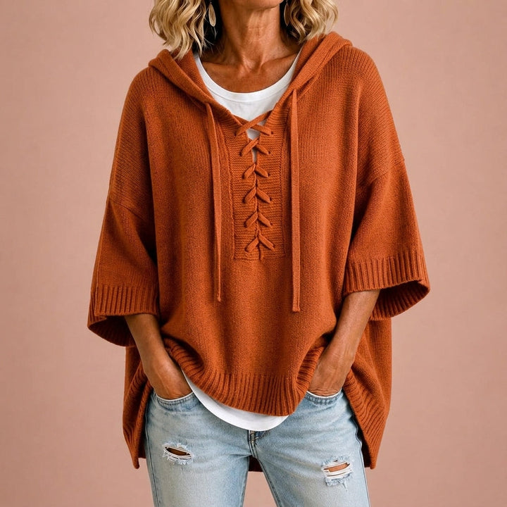 Pull à Capuche et Laçage – Orange