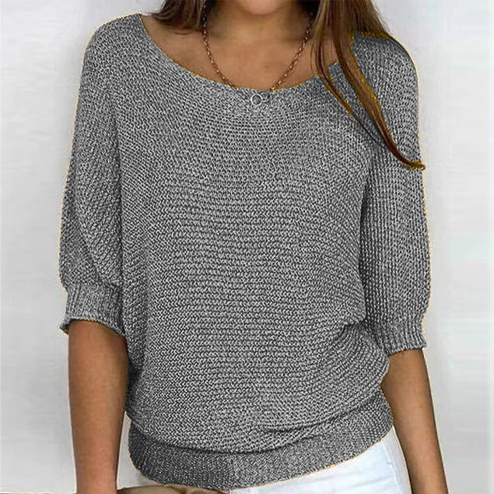 Pull Ample à Col Bateau – Gris