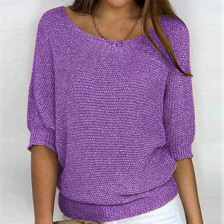 Pull Ample à Col Bateau – Lilas