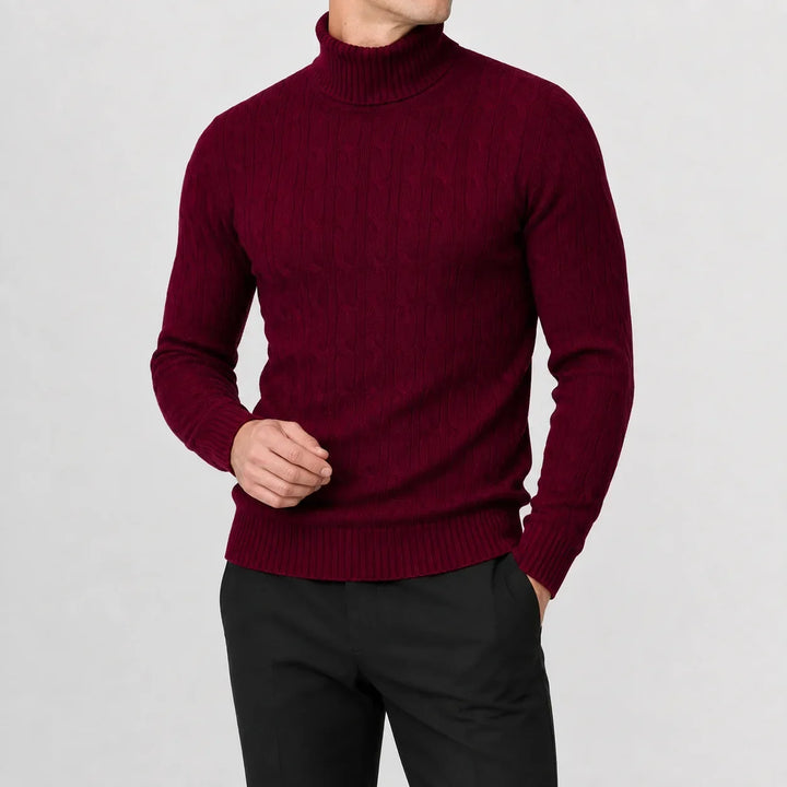 Pull Col Roulé Texturé