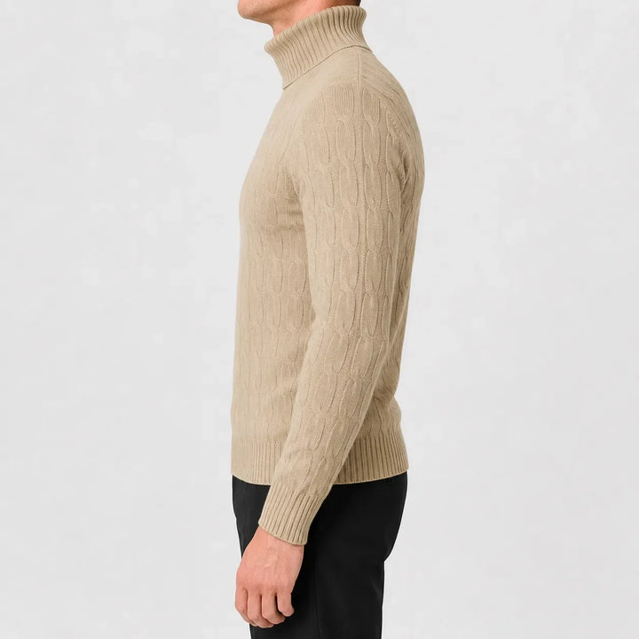 Pull Col Roulé Texturé