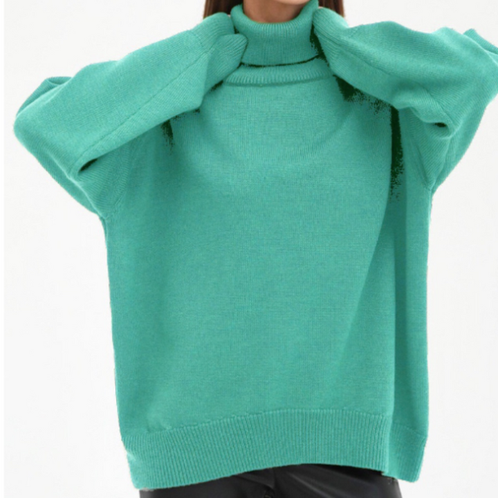 Pull Douillet à Silhouette Ample – Vert 2