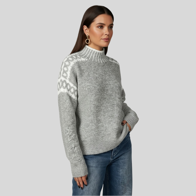 Pull Élégant à Motif Graphique