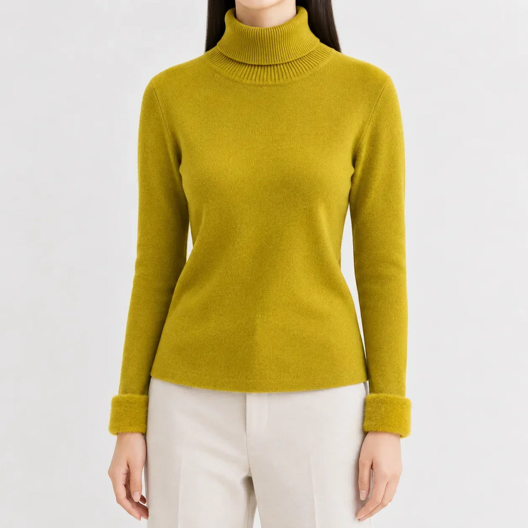 Pull Essentiel à Col Roulé – Doré