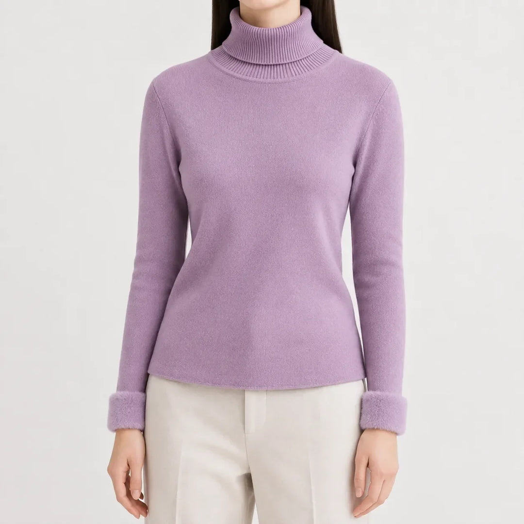 Pull Essentiel à Col Roulé – Lilas