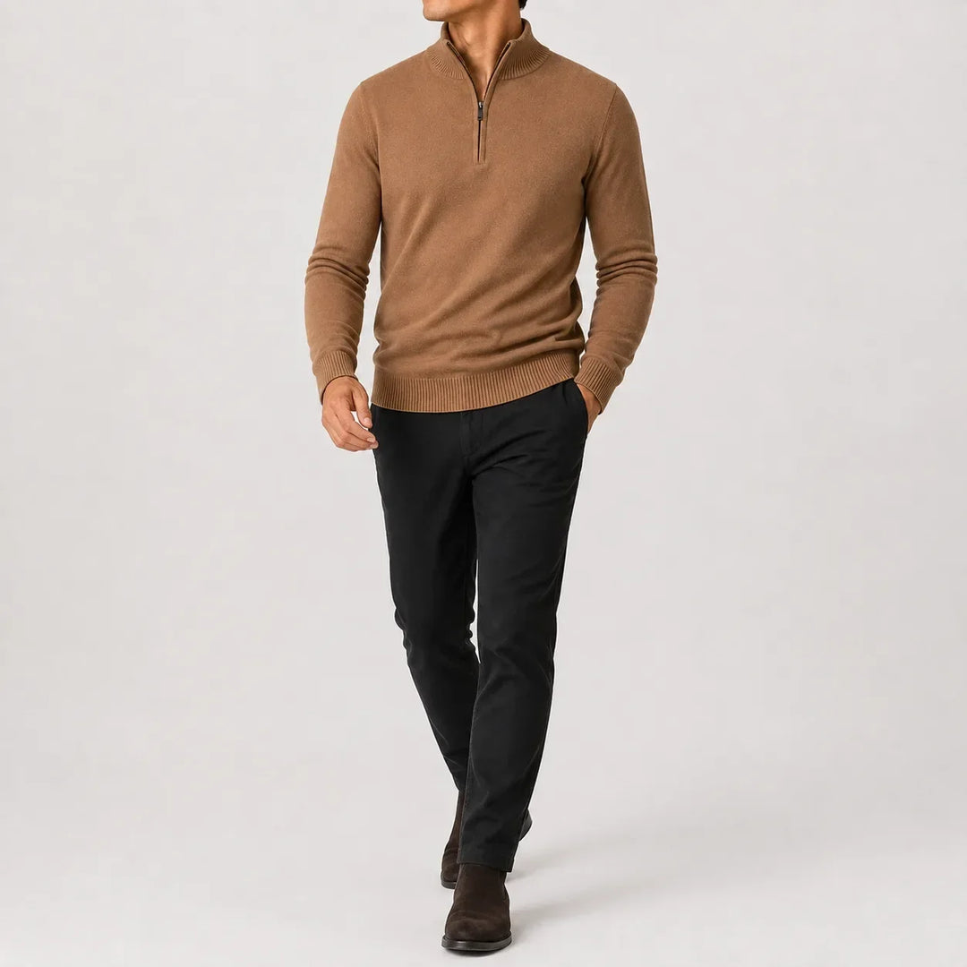 Pull Homme à Col Droit