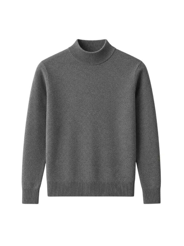 Pull Homme à Col Montant – Gris